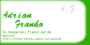 adrian franko business card